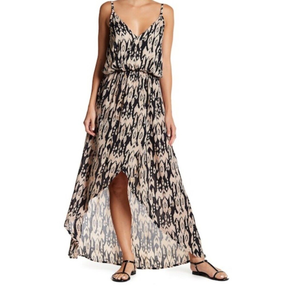 Tiare Hawaii Boardwalk Maxi Dress Batik Print Hi-Lo Hem Beach Coverup Sundress
